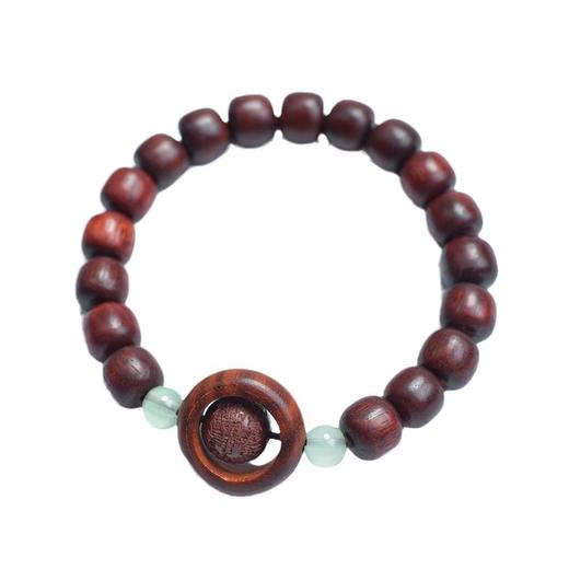 「买1送1！到手两条」小叶紫檀手串男士盘玩时来转运佛珠手链和田玉女款文玩佛珠时尚饰品 商品图4