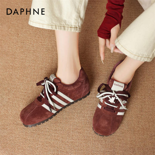 DAPHNE达芙妮经典斜杠德训鞋 | 经典的斜杠设计、双色鞋带交错的设计 商品图4