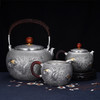 子佩集S990银【海阔鱼跃】纯银套装【HY008】【HY010】【HY009】提梁壶小茶壶公道杯摆件套装原创作品2501 商品缩略图0