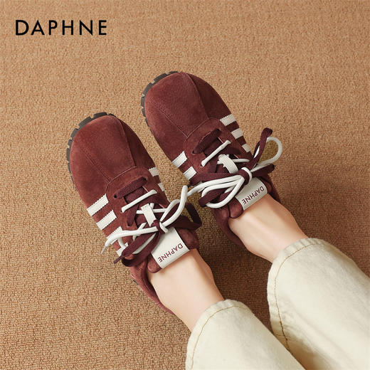 DAPHNE达芙妮经典斜杠德训鞋 | 经典的斜杠设计、双色鞋带交错的设计 商品图5