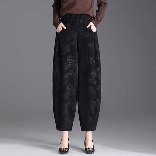 时尚大码印花宽松显瘦，休闲松紧腰洋气灯笼裤MYX8859 商品图1