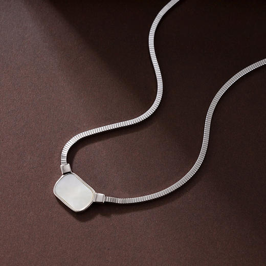 子佩集S925银【静潭】项链纯银【XL-5943】原创2方块2501 商品图0