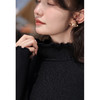 鹿向南《黑色胶片》2024秋季高领木耳边高级别致气质针织毛衣女 商品缩略图2