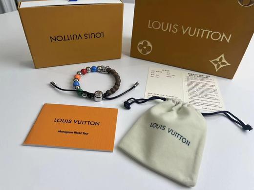 D011538新品彩虹拼接串珠彩虹色+桃木色+银色前卫时尚手链 商品图8