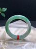 612150，53.6飘绿正圈手镯，12.4-8.3mm，大半圈带绿清秀均匀完美无纹上手漂亮 商品缩略图2
