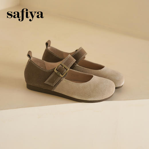Safiya/索菲娅2025百搭软底浅口平底休闲圆头单鞋 SFD1111405 商品图5