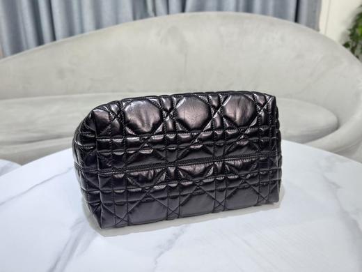 迪奥Toujours手袋皱漆黑色牛皮革（HH） 商品图1