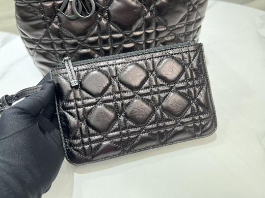 迪奥Toujours手袋皱漆黑色牛皮革（HH） 商品图2