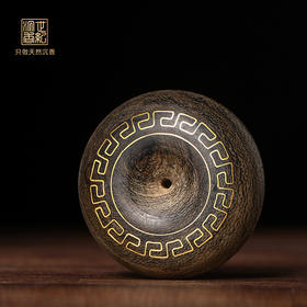 平安扣丨天然芽庄红土沉香错金雕件 SP10269