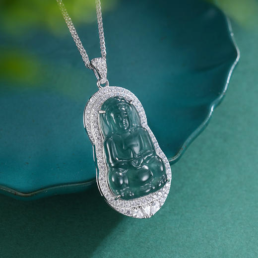 子佩集S925银【法运昌盛】套链纯银【YL-7422】时尚翡翠项链2501 商品图0