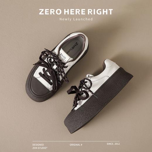 ZHR则则厚底双鞋带休闲鞋软底耐磨女鞋松糕底2024秋ins百搭休闲鞋 商品图9