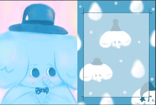 CANDY MOON丨LULU的朋友大象呼呼120g便签本 商品图0