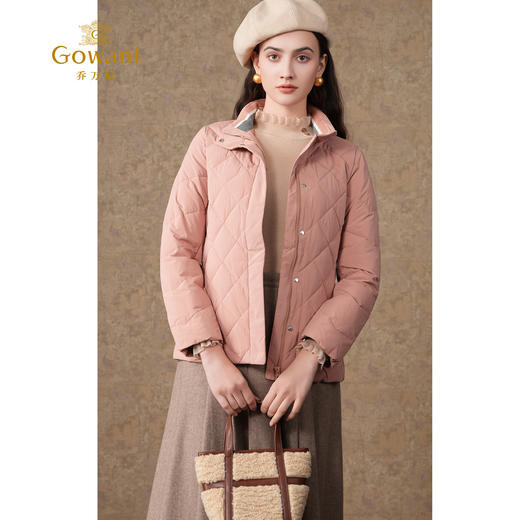 乔万尼短款收腰羽绒服简约高领保暖白鸭绒EI4T675 商品图5