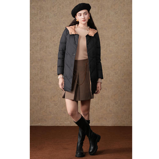 乔万尼冬新款羽绒服90白鸭绒保暖简约拼色双面穿设计EI4T658 商品图4