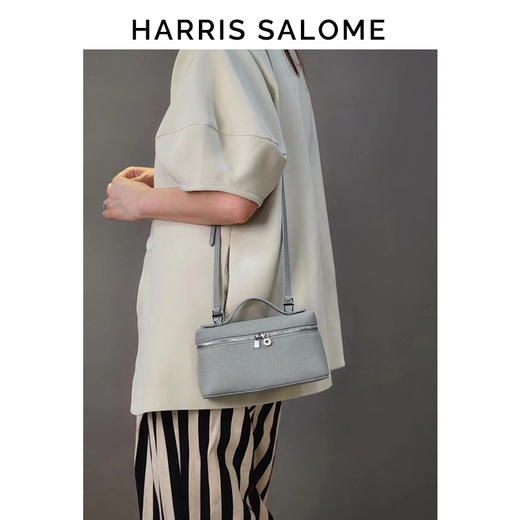 HarrisSalome 牛皮百搭饭盒包软皮小包小号单肩斜挎大号双肩背可选 商品图5