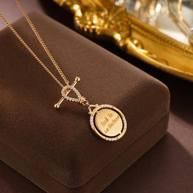 子佩集S925银【遇见幸运】套链纯银【KK425P】时尚镀金项链2501