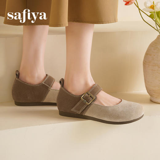Safiya/索菲娅2025百搭软底浅口平底休闲圆头单鞋 SFD1111405 商品图1