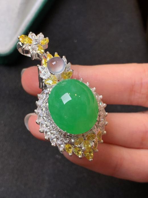 蛋面翡翠吊坠 商品图4