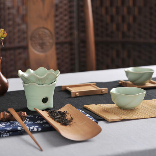 雅集儒雅系列汝窑荷叶茶滤网 商品图2