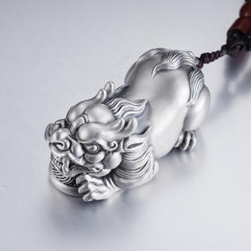 子佩集S999银【聚福神兽】手把件纯银【SBJ1116-1】手把件原创作品貔貅2501