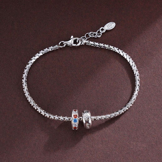 子佩集S925银【幸运法则】手链纯银【FYS-0003】时尚彩钻圈2501 商品图0