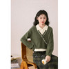 鹿向南「绿隐藏蝶」新中式假两件慵懒风毛衣秋冬针织衫&半身裙 商品缩略图4