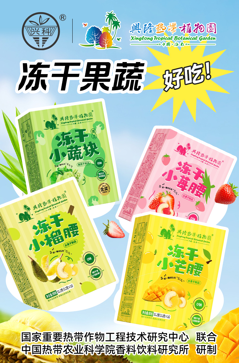 兴科冻干果蔬系列小零食/兴隆热带植物园/