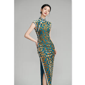 GX丝绒长款无袖新中式旗袍2025春夏新款时尚国风年轻女士旗袍连衣裙