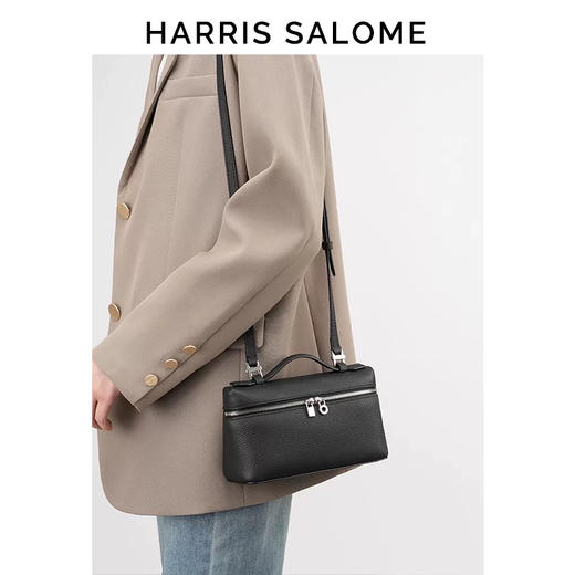 HarrisSalome 牛皮百搭饭盒包软皮小包小号单肩斜挎大号双肩背可选 商品图4