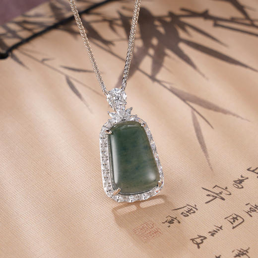 子佩集S925银【别来无恙】套链纯银【YL-7404】时尚翡翠项链2501 商品图3