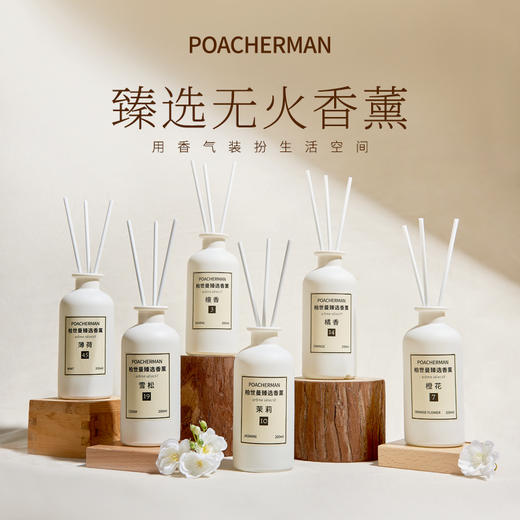 柏世曼无火香薰精油 檀香茉莉藤条香薰客厅卧室家用室内持久留香 商品图0