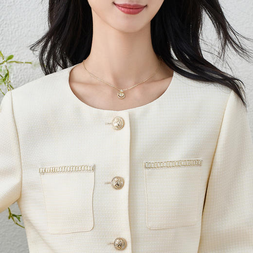 剩S/M/L/XL 米思阳2026春新品小香风外套时尚显瘦修身上衣女5M24CW3535 商品图4