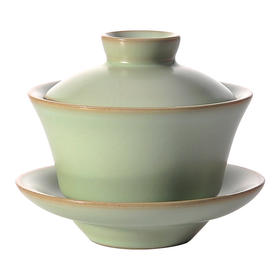 雅集茶具儒雅系列汝窑三才盖碗
