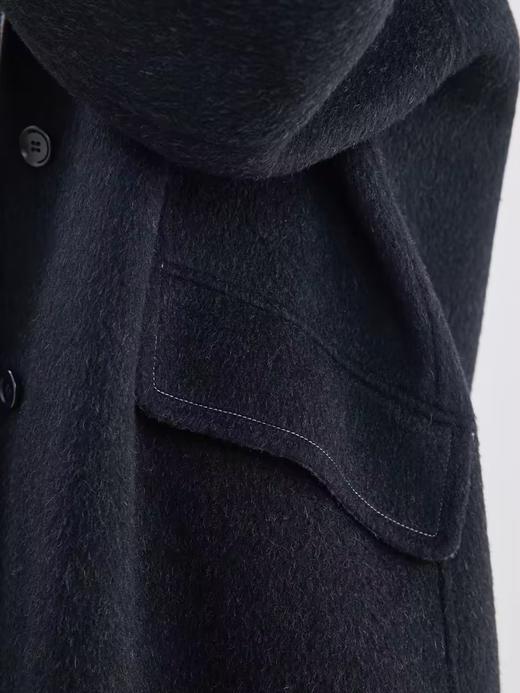 步履不停/4D21062C/纯羊毛中长款松弛感毛呢料大衣 商品图3