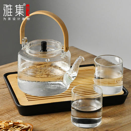 雅集煮水壶木把提梁壶1100ml （锤纹款/一壶两杯） 商品图2