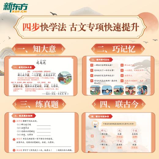 【新东方】小学生必背小古文100篇 : 四步巧学 商品图3