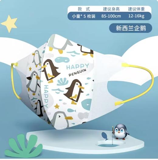 greennose绿鼻子三层立体口罩 （1-3岁）5片装（多种款式） 商品图4