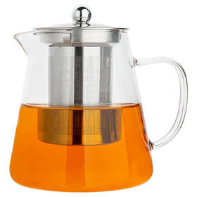 雅集玻璃壶璃山壶950ml（压嘴-不锈钢款）