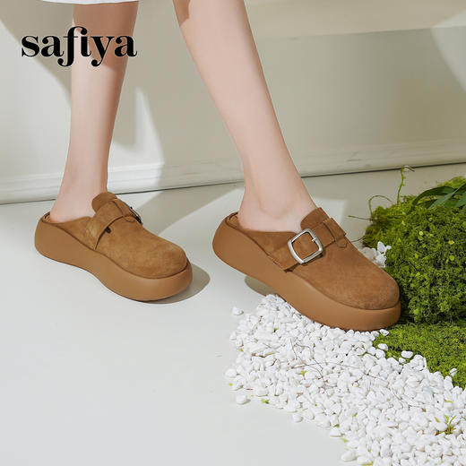 Safiya/索菲娅2025咖啡庄园复古软底休闲外穿舒适勃肯凉拖SFD1110404 商品图7