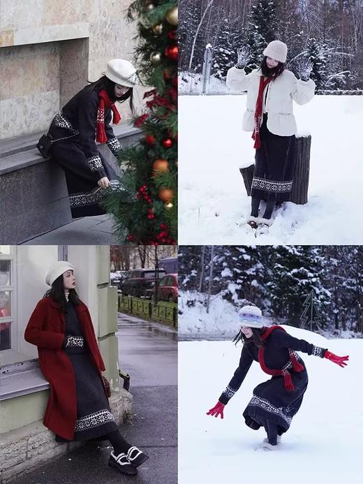 浮生八记/24D184/复古雪花费尔岛半裙 商品图2