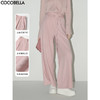 COCOBELLA多巴胺粉气质OL粉色阔腿裤女高腰西裤休闲裤PA3013 商品缩略图0