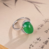 子佩集S925银【绿意春归】戒指纯银【YH08400039-1】绿玉髓2501 商品缩略图1
