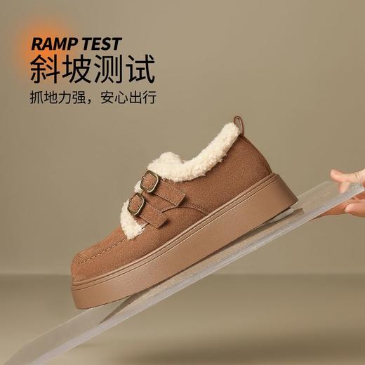 ZHR加厚保暖棉鞋2024新款冬季厚底雪地靴废土风ins爆款毛绒勃肯鞋 商品图5