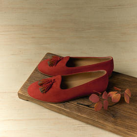 FAYTOBE 如意流苏平底鞋25春慵懒舒适浅口单鞋透气羊皮平底女鞋新中式