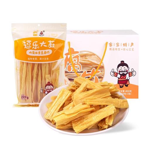 梅一客逗乐大菽黄豆腐竹（礼盒）400克/盒（礼盒）*1盒 商品图0