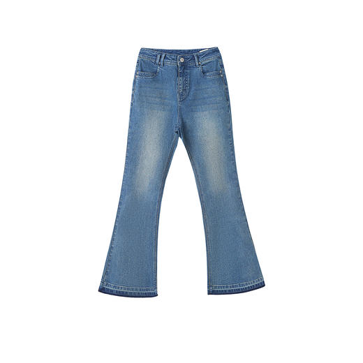 笛莎Deesha青少年女童裤子2025春季女童牛仔微喇裤 商品图4