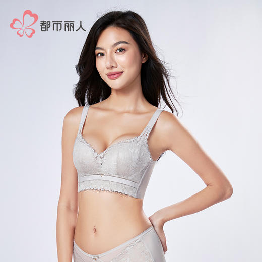 都市丽人聚拢阳台杯调整型文胸A:加加厚B:中厚蕾丝美体纤塑无钢圈塑养护组合塑身文胸LJH1C3 商品图7