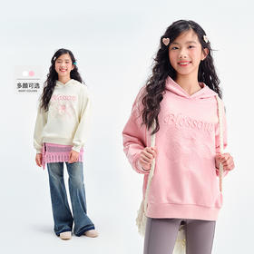 笛莎Deesha青少年女童卫衣2025春季女童连帽卫衣