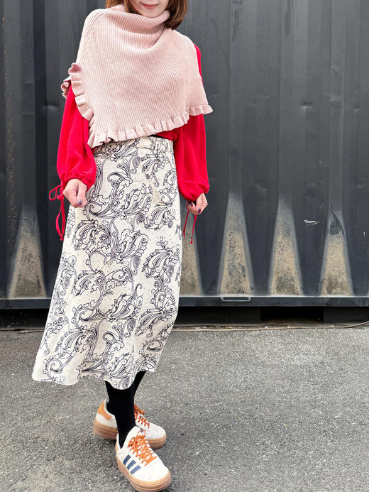 TYNVIE 荷叶边高领针织斗篷-粉色 商品图6