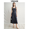 VIMAGE纬漫纪舒适百搭修身宽肩带吊带休闲连衣裙2025春季新款V2307905 商品缩略图0
